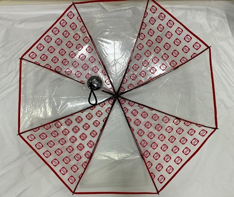 راهنمای چتر تاشو شفاف 21 اینچ قاب فلزی باز