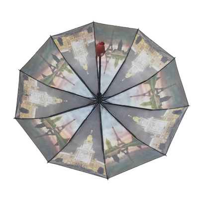 چتر چاپ دیجیتال باز و بسته خودکار سفر 21 اینچ