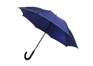 Mens ضد باد ضد باد J Hook Umbrella فایبرگلاس Shaft قطر 100-103cm باز
