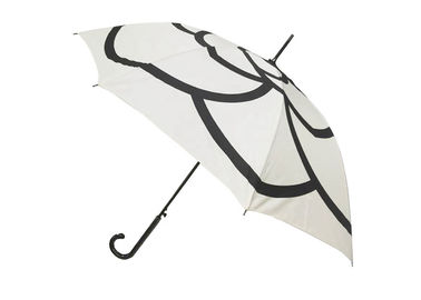 White Compact J Stick Umbrella، Ladies Automatic Umbrella دستی
