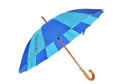 چترهای تبلیغاتی اتوماتیک سفارشی 16 دنده 25 اینچ شافت چوبی