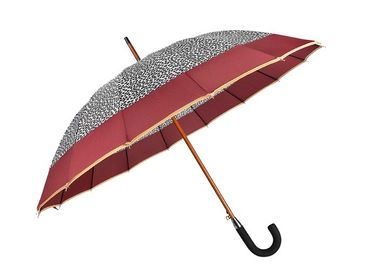 چترهای تبلیغاتی اتوماتیک سفارشی 16 دنده 25 اینچ شافت چوبی