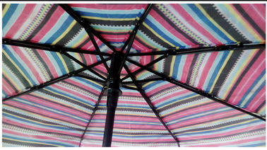 چاپ رنگی راه راه سفارشی چتر مسافرتی مینی رنگین کمان