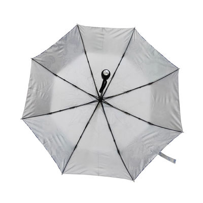 چتر تاشو خودکار پلی استر با پوشش نقره ای 21 &quot;