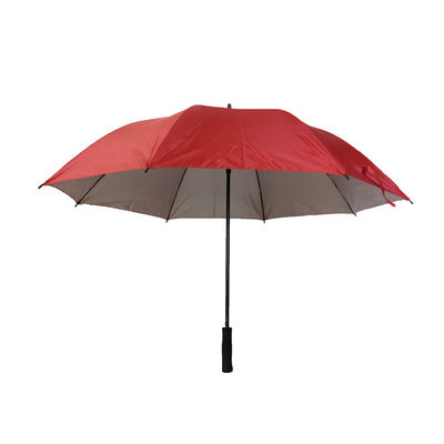 پوشش نقره ای Pongee 190T Semi Automatic Umbrella 27 Inch