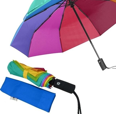 چتر رنگی رنگین کمان نوارهای فایبرگلاس باز و بسته SGS خودکار