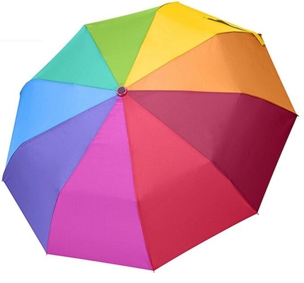 چتر رنگی رنگین کمان نوارهای فایبرگلاس باز و بسته SGS خودکار