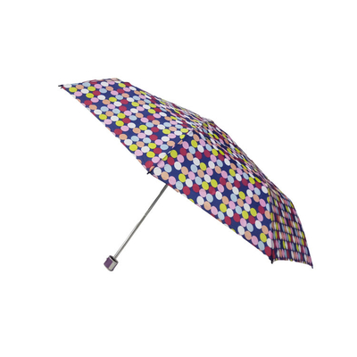 چتر 3 تاشو چاپ دیجیتال نقطه ای ضد UV برای زنان