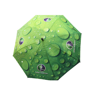 چتر مستقیم قطرات باران سبز با شفت فلزی 8 میلی متری