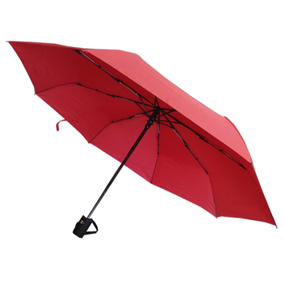 چتر مسافرتی ضد باد RPET Pongee قاب فلزی بسته باز اتوماتیک دنده فایبرگلاس
