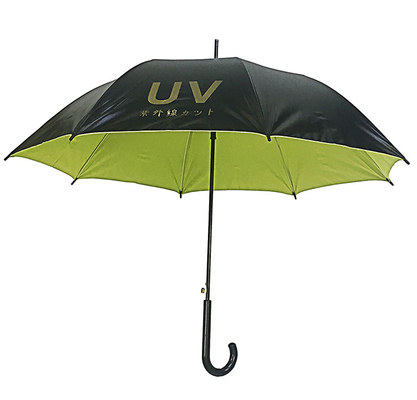رنگ سیاه UV Proof Pongee Auto Open Stick چتر قطر 105 سانتی متر