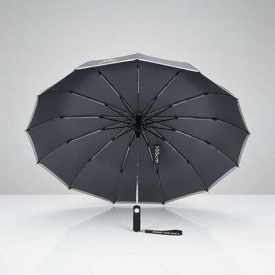 چتر مسافرتی بزرگ اتوماتیک با قطر باز 105 سانتی متر، دنده های فیبرگلاس و ظروف بازتاب دهنده