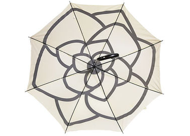 White Compact J Stick Umbrella، Ladies Automatic Umbrella دستی