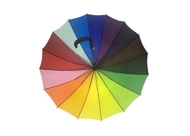 قاب فلزی تبلیغاتی رنگ آمیزی Umbrellas Golf Ribs 16 Ribs
