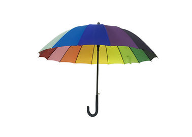 قاب فلزی تبلیغاتی رنگ آمیزی Umbrellas Golf Ribs 16 Ribs