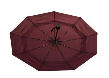 دستگیره لاستیکی / پلاستیکی Pongee Collapsible Umbrella 25 Inch 9 Ribs