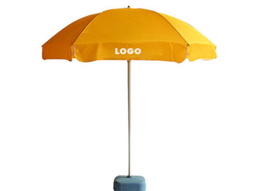 چتر ساحل ضد باد میله قابل جمع شدن ، چترهای تبلیغاتی ساحل دو لایه