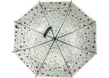 23 &quot;خودکار باز کردن POE شفاف باران چتر طراحی سفارشی چتر