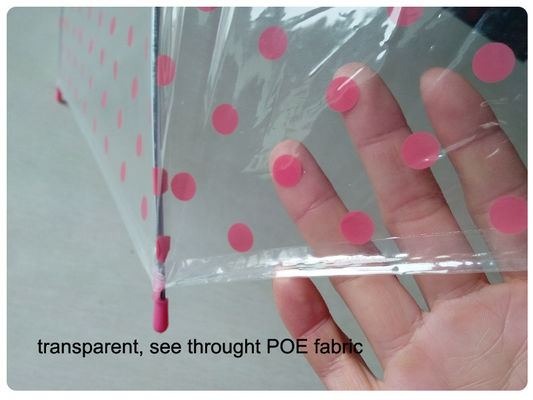 J Handle Pink Dot POE چتر باران شفاف برای کودکان