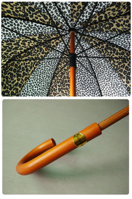 چتر تغییر رنگ چاپ چاپ پلنگ چوبی J برای زنان
