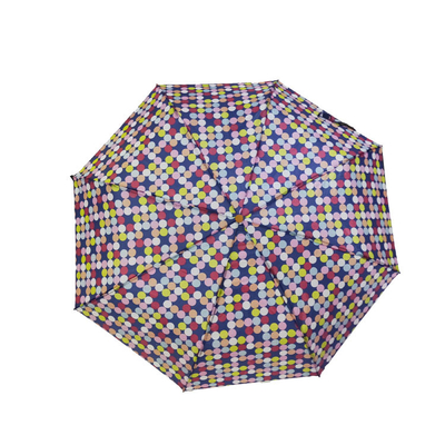 چتر 3 تاشو چاپ دیجیتال نقطه ای ضد UV برای زنان