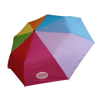 چتر باز و بسته خودکار Rainbow Pongee تاشو 21 اینچ x8k