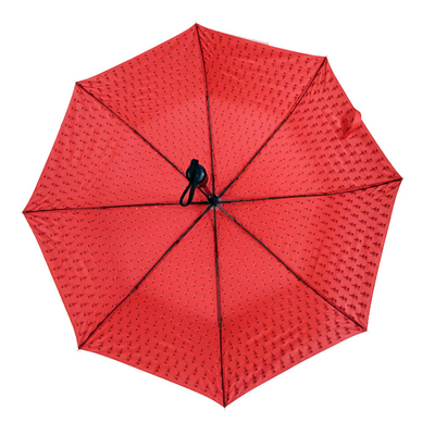 چتر تاشو خودکار در فضای باز 21 اینچی لوگوی سفارشی Pongee 190T