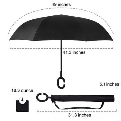 قاب فایبرگلاس سفارشی چتر معکوس دو لایه با دسته C شکل