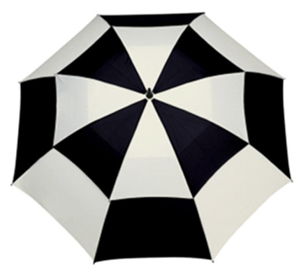 چتر گلف مستقیم باز خودکار ضد باد دو لایه با لوگوی سفارشی