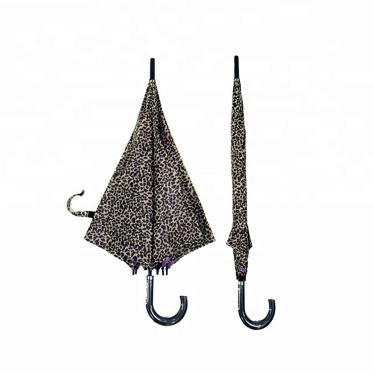 23 Inches Auto Open Stick Umbrella with 190T Pongee Fabric and 8 Ribs Fiberglass Frame