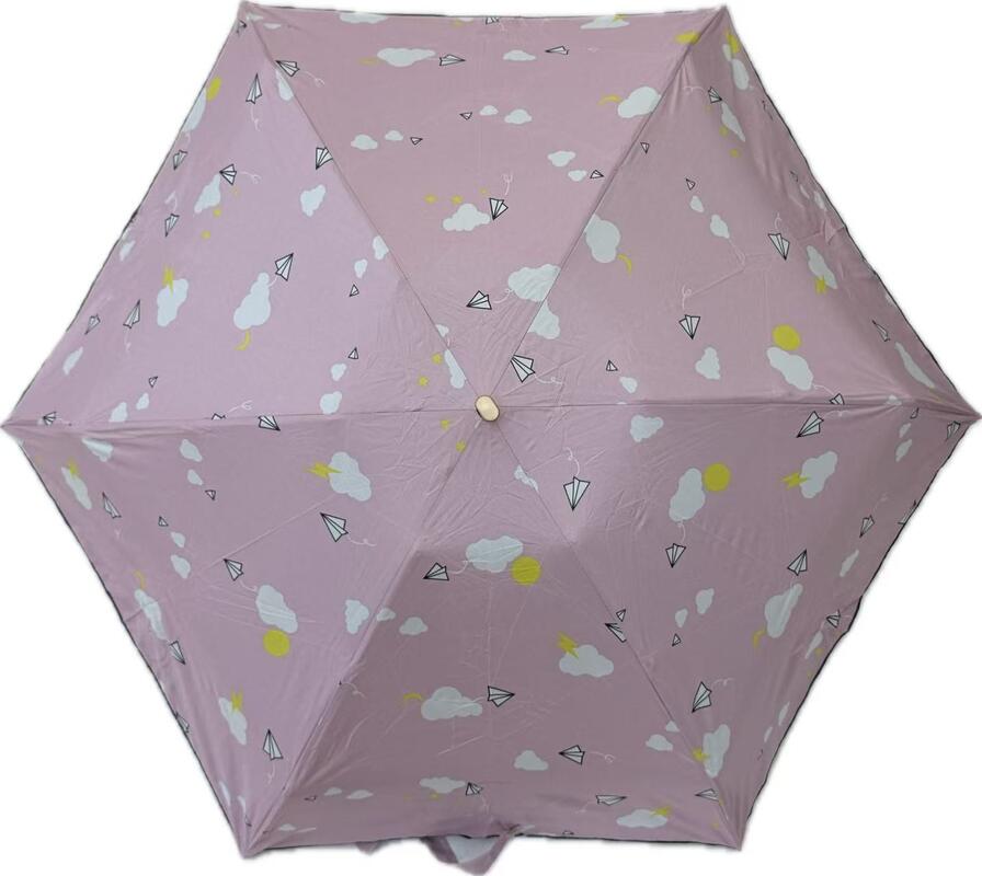 چتر دستی 5 تاشو ضد باد کلاسیک، سایبان با روکش مشکی، هدیه تجاری با چاپ سفارشی