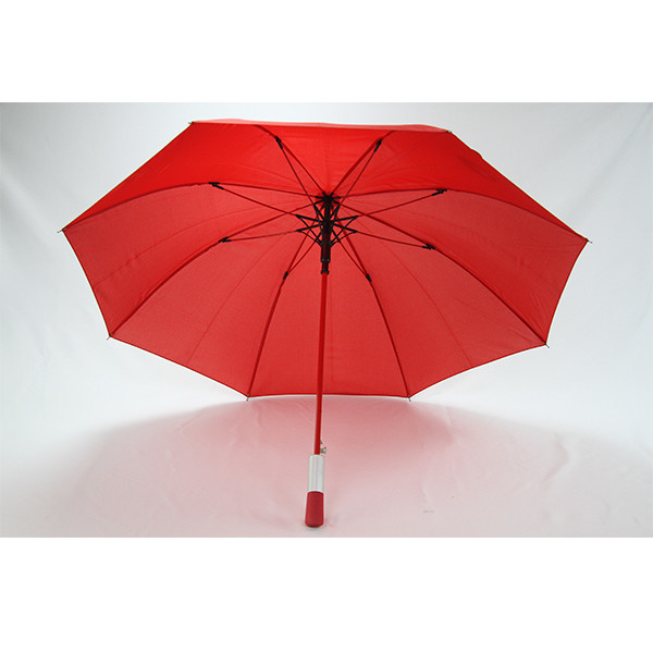 چتر پونجی قرمز شافت فلزی 8 میلی متری با چاپ آرم سفارشی